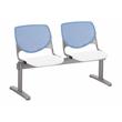 KFI KOOL 2 Seats Reception Bench - Peri Blue Backs - White Seats