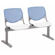KFI KOOL 2 Seats Reception Bench - Peri Blue Backs - White Seats