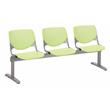 KFI KOOL 3 Polyurethane Seats Reception Bench with Seats & Back in Lime Green