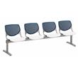 KFI KOOL 4 Seat Reception Bench - Navy Backs - White Seats