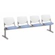 KFI KOOL 4 Seat Reception Bench - White Backs - Peri Blue Seats
