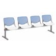 KFI KOOL 4 Seat Reception Bench - Peri Blue Backs - White Seats