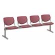 KFI KOOL Polyurethane 4 Seat Reception Bench in Burgundy Red