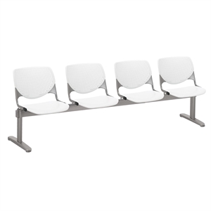 KFI KOOL Polyurethane 4 Seat Reception Bench in White Finish