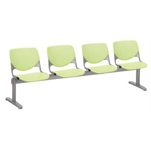 KFI KOOL Polyurethane 4 Seat Reception Bench in Lime Green Finish