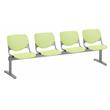 KFI KOOL Polyurethane 4 Seat Reception Bench in Lime Green Finish