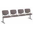 KFI KOOL Polyurethane 4 Seat Reception Bench in Brownstone Finish