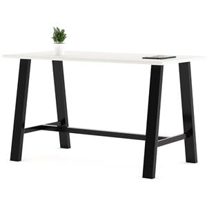 KFI Midtown 3 x 6 FT Conference Table - Designer White - Bistro Height