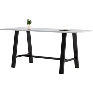 KFI Midtown 3.5 x 8 FT Conference Table - Fashion Grey - Bistro Height