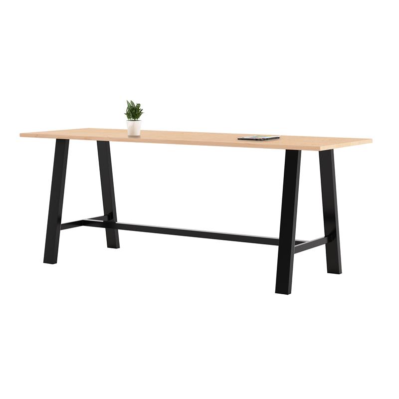 KFI Studios Midtown Bistro Dining Set - Maple Top - Coral Chairs