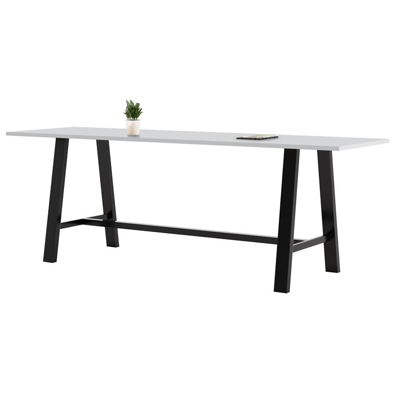 KFI Studios Midtown Bistro Dining Set - White Top - White Chairs