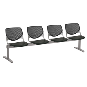 KFI KOOL 4 Seat Reception Bench - Black Seats & Backs