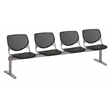 KFI KOOL 4 Seat Reception Bench - Black Seats & Backs