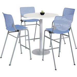 KFI 42&quot Round Bistro Table - White Top - Kool Barstools - Peri