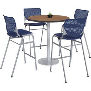 KFI 36&quot Round Bistro Table - Cherry Top - Kool Barstools - Navy