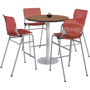 KFI 36&quot Round Bistro Table - Cherry Top - Kool Barstools - Coral