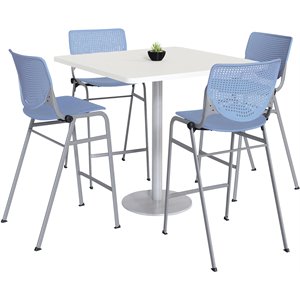 KFI 42&quot Square Bistro Table - White Top - Kool Barstools - Peri