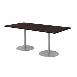 36 x 72&quot Table - Espresso Top - Silver Base