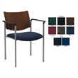 KFI Evolve Guest Chair - Arms - Navy fabric - Chocolate Back