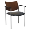KFI Evolve Guest Chair - Arms - Navy fabric - Chocolate Back