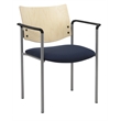 KFI Evolve Guest Chair - Arms - Navy fabric - Natural Back