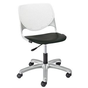KFI KOOL Computer Chair - White Back - Black Seat
