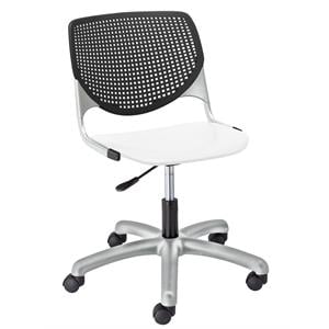 KFI KOOL Computer Chair - Black Back - White Seat