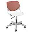 KFI KOOL Computer Chair Coral Back - White Seat