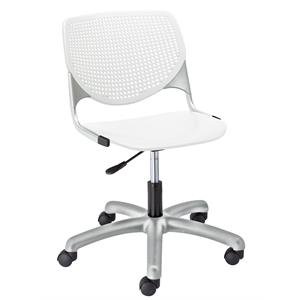 KFI Furniture KOOL 20&quot Polypropylene Plastic Computer Chair in White