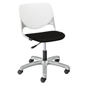KFI Furniture KOOL 20&quot Polypropylene Plastic Computer Chair in Tuxedo Black