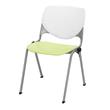 KFI KOOL Stack Chair - White Back - Lime Green Seat