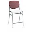 KFI Studios Plastic  KOOL Counter Stool - Burgundy Back - White Seat
