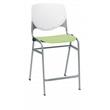 KFI Studios Plastic  KOOL Counter Stool - White Back - Lime Green Seat