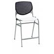KFI Studios Plastic  KOOL Counter Stool - Black Back - White Seat