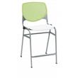 KFI Studios Plastic  KOOL Counter Stool - Lime Green Back - White Seat