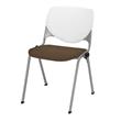 KFI KOOL Stack Chair - Fudge Fabric Upholstered Seat