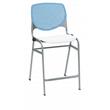 KFI Studios Plastic  KOOL Counter Stool - Sky Blue Back - White Seat