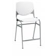 KFI Studios Plastic  KOOL Counter Stool - White Seat and Back