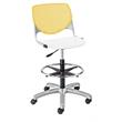 KFI KOOL Drafting Stool - Yellow Back - White Seat
