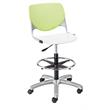 KFI KOOL Drafting Stool - Lime Green Back - White Seat
