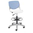 KFI KOOL Drafting Stool Peri Blue Back - White Seat