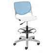 KFI KOOL Drafting Stool - Sky Blue Back - White Seat