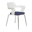 KFI Julep Stack Chair with White Flex Shell - Grape Vinyl