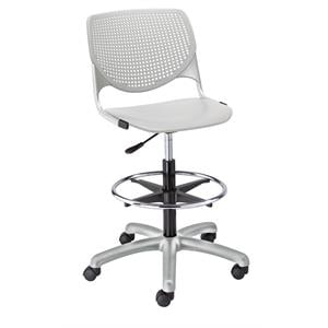 KFI Studios Plastic  KOOL Drafting Stool - Light Grey