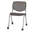 KFI KOOL Stack Chair - Casters - Brownstone