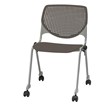 KFI KOOL Stack Chair - Casters - Brownstone