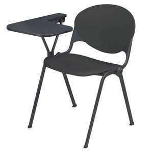 KFI Polypropylene Stacking School Chair - Right Writing Tablet - Charcoal