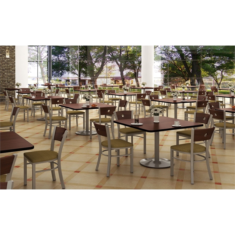 KFI Ladder Back Metal Cafe Chair - Natural