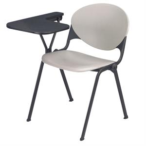KFI Polypropylene Stacking School Chair - Right Writing Tablet - Grey