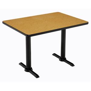 KFI Mode 30&quot x 48&quot Conference Table - Oak - Black T Base - Bistro Height